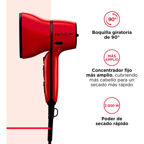 Revlon Secadora Versatil Airflow Control Rojo