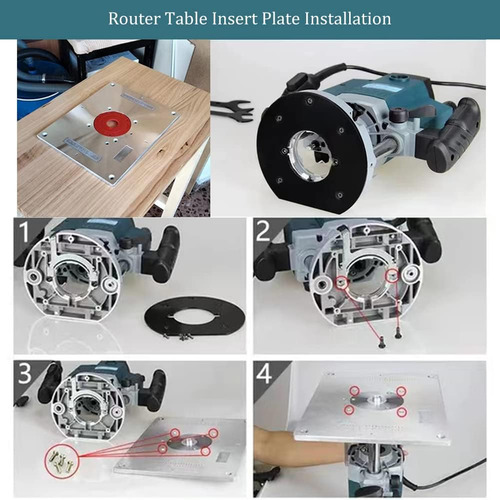 Placa De Inserción De Mesa De Enrutador De Aluminio, P...