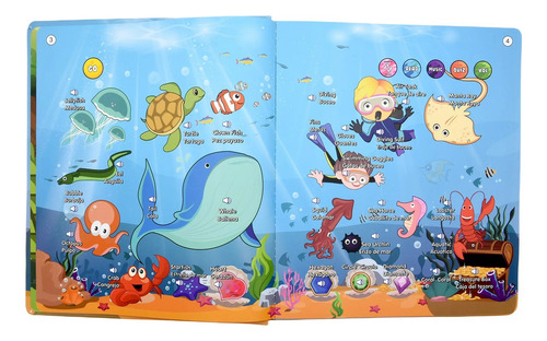 Libro Interactivo Con Sonidos Aprendizaje Ingles Español