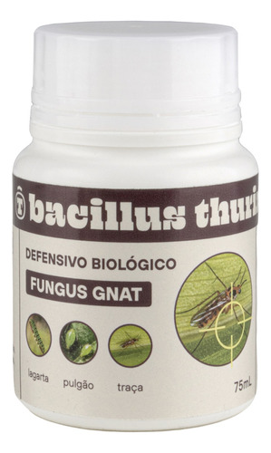 Bacillus Thuringiensis 75ml - Fungus Gnat, Lagarta, PuLGão
