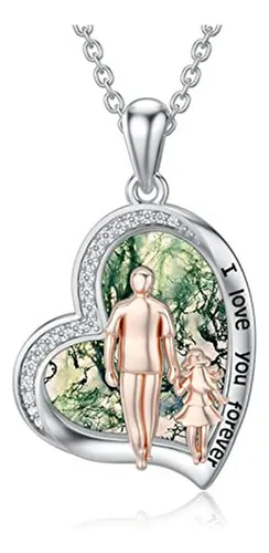 comprar Collar Con Colgante De Corazón De Hija De Plata De Ley S925 