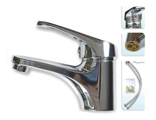 Imagem 2 de 2 de Torneira Misturador Monoc Metal Bica Baixa Banheiro/lavabo