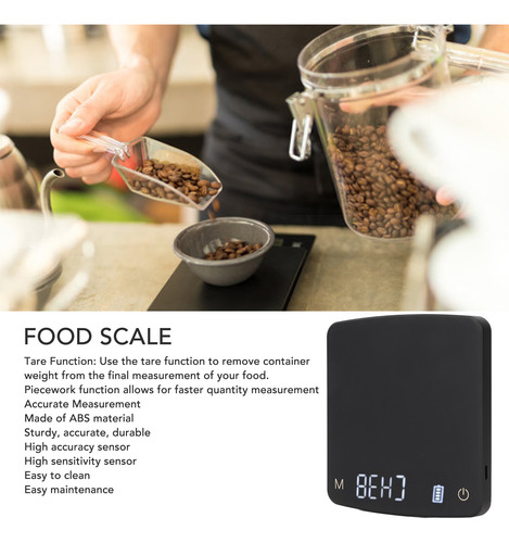 Pequeña Báscula De Café Digital Por Goteo Recargable Automát