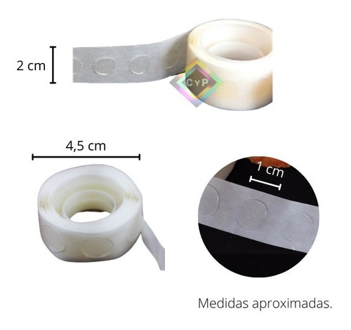 Imagen 3 de 10 de Cinta Bifaz De Acetato Pegamento Para Globos Decoracion