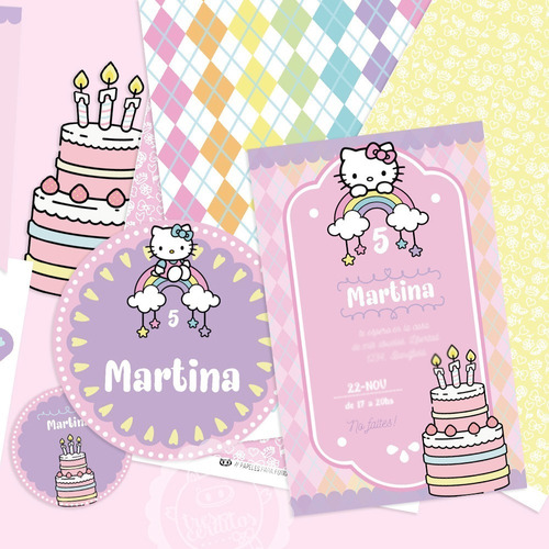 Kit Imprimible Hello Kitty Textos Editables Cumple Bautismo!