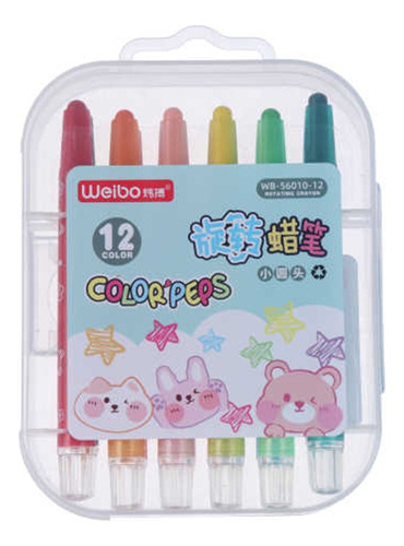 Lapices De Cera Para Niños Crayones 12 Colores