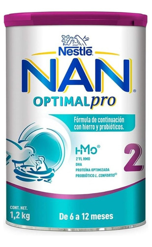 Leche Nestlé Nan Optipro 2 En Lata De 1.2kg - 6 A 12 Meses