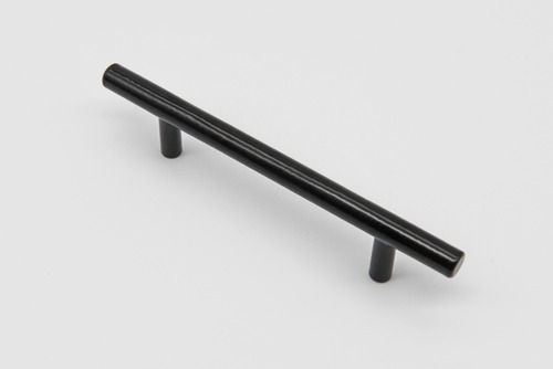 Imagen 1 de 6 de Tirador Para Mueble Negro De 10cm