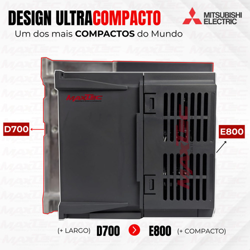 Inversor De Frequência Mitsubishi 20cv 380v Trifásicos E840