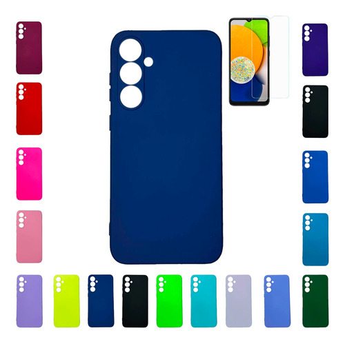 Funda Para Samsung Galaxy A25 Protector Silicona Y Vidrio