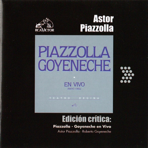 Imagen 1 de 1 de Astor Piazzolla Roberto Goyeneche En Vivo Cd Edicion Critica