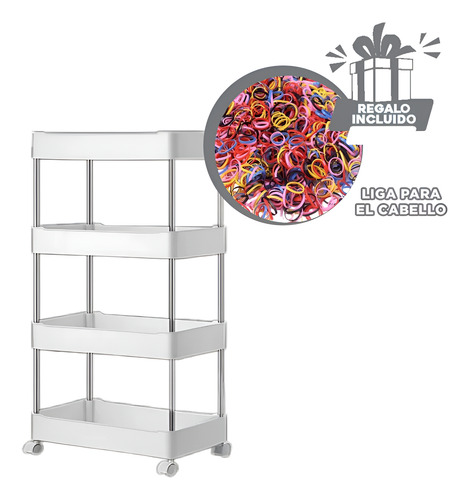 Anaquel Rectangular De 4 Niveles Blanco Ho30743 Y+ligas De R
