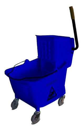 Cubeta De Carrito Con Exprimidor 20 Litros Diferente Colores Color Azul