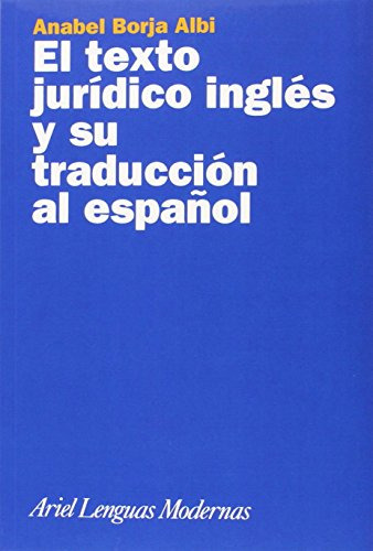 Libro El Texto Jurídico Inglés Y Su Traducción Al Españo De