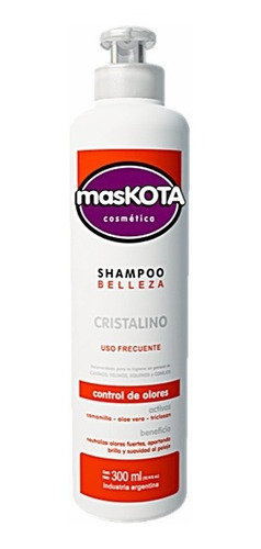 Shampoo Maskota Belleza Cristalino. Control De Olores. 300ml