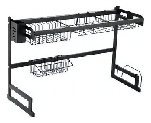 Kitchen Rack Escurridor Organizador negro 85cm