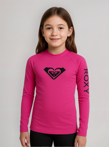 Playera Rashguard Niña Roxy