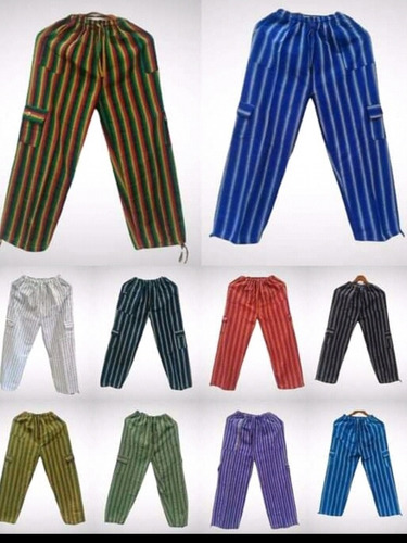 12 Pantalones  Artesanales Diseño Lineas. Unisex 