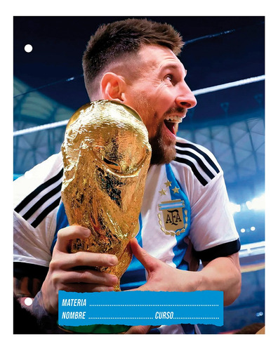 Separadores Caratulas Messi - Argentina Imprimible- Hoja N°3