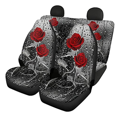 Zpinxign Cubierta De Asiento Gótico Rose Juego Completo Para