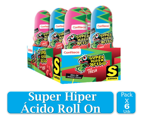 Dulce Caramelo Liquido Super Hiper Ácido Roll On X 6 Uds