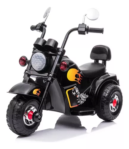 Mini Moto Elétrica Infantil Preta 6v Motostar - Brink+