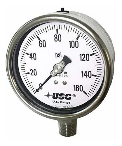 Ametek Us Gauge Dial  in Modelo All Acero Inoxidable Psi