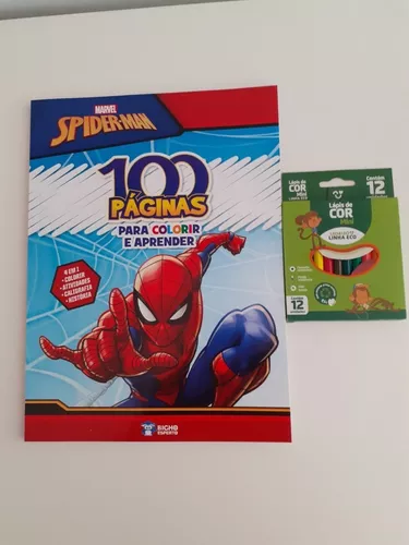 100 Páginas para Colorir Marvel - Homem Aranha