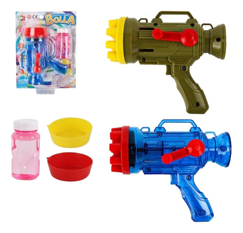 Pistola Mini Bazooka De Burbujas Máquina Burbujas 