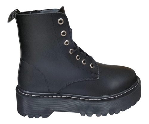 Botas Rockeras Combat Plataforma Para Dama Militares De Moda