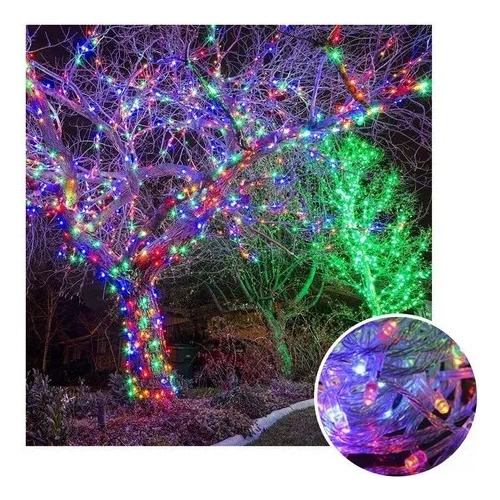 Luz Led Lineal 50 Mts 500 Led Multicolor Luces Navidad 1513