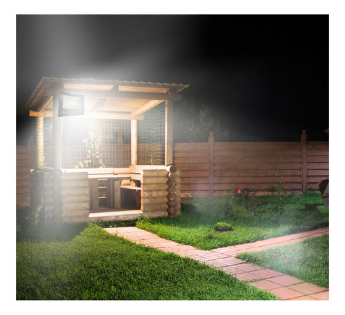 Reflector Led 200w Con Panel Solar Cubull Pz-200