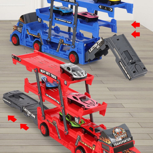 Camión Transportador De Coches Toys Mega Huler Truck Con 6 M