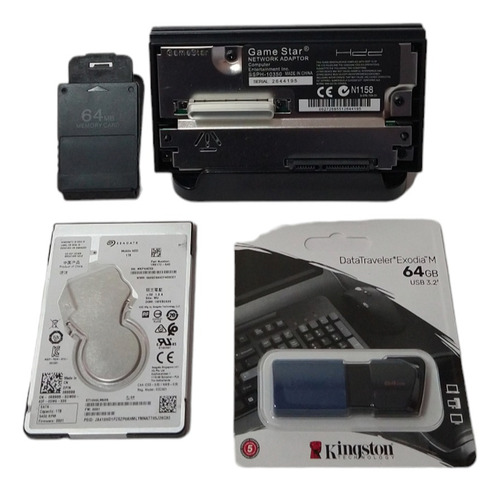 Memory Card Ps2 64mb + Adaptador Hdd + Hdd 1tb + Usb 64gb (Reacondicionado)