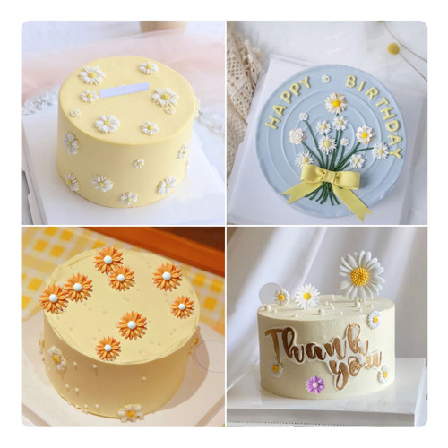 4pcs Molde De Silicona Margarita Fondant Pasta Resina