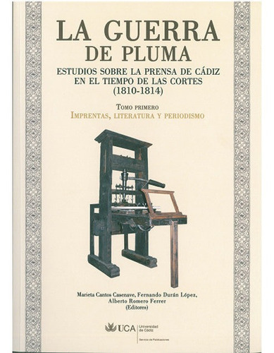 Guerra De Pluma I, De Duran Lopez, Federico. Editorial Servicio De Publicaciones De La Universidad De Cad, Tapa Blanda En Español