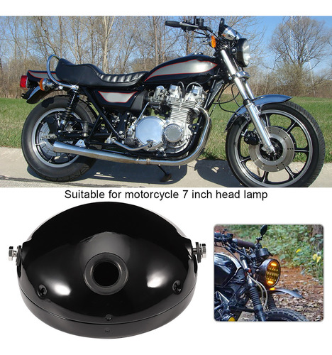Cubierta De Faro Led De Motocicleta De Hierro De 7 Pulgadas