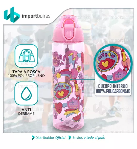 Botellas Agua Trendy Unicornio Infantil Escolar 600ml Niñas Color Lila