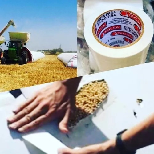 Cinta Para Silo Bolsa Tacsa 70mm X 9 Mts Sella, Repara, Etc. Color Blanco