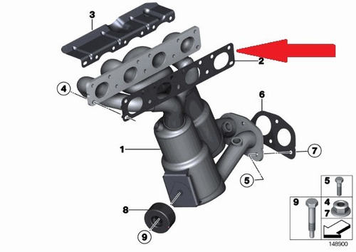 Junta Do Coletor De Escape Bmw X3 Xdrive 2008 A 2011