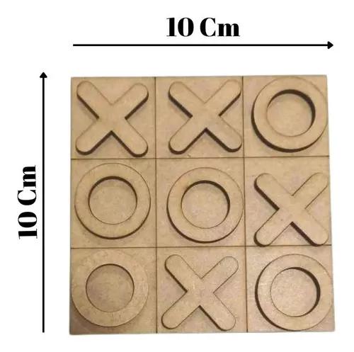 Kit - 30 Jogos da Velha em MDF COLOR - 10cm