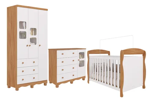 comprar Quarto Bebê Berço Americano Marquesa Guarda Roupa Cômoda Uli