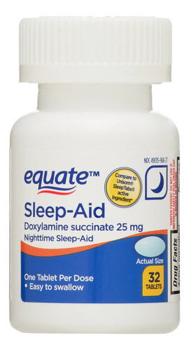 Equate Doxilamina 25mg Sueño Profundo Sin Dependencia 32 U.