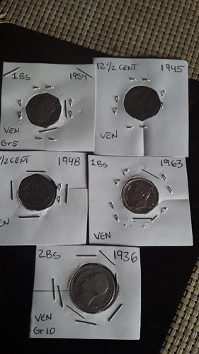 Monedas De Plata Varios Años.