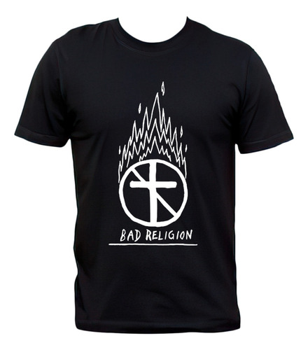 Remera Bad Religion Logo En Llamas Varios Colores Punk Rock