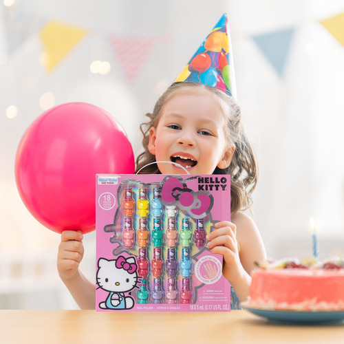 Conjunto De Esmaltes Townley Girl Hello Kitty 18 Cores Com M