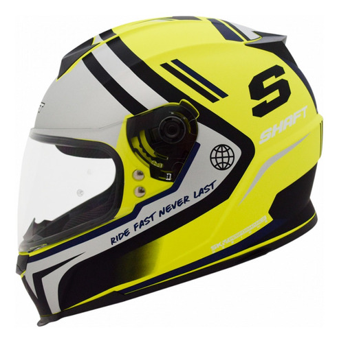 Casco Shaft  Integral  Modelo 502 Side Yellow Talla M