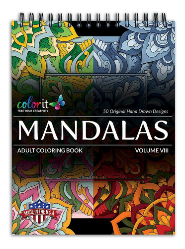 Libro De Colorear Colorit Mandalas To Colour, Volumen Viii P