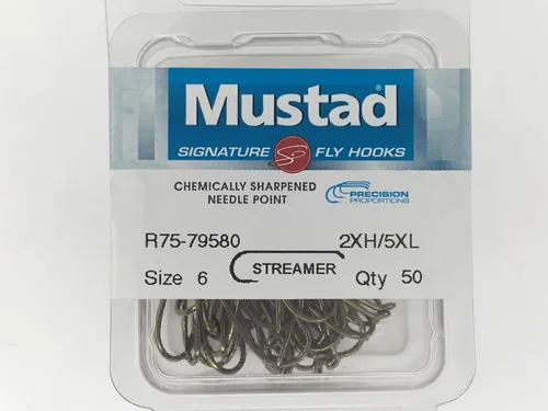 Anzuelos Mustad Fly R75-79580 #6 X 50 Unidades / Streamer