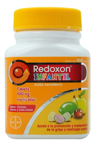 Vitaminas Redoxon Infantil 100mg 100 Tabletas Masticables